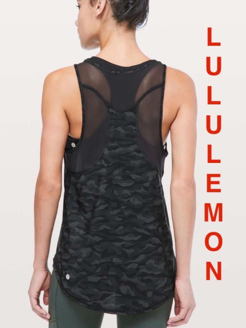Lululemon | Sculpt Tank II - Sequoia Camo Print Deep Coal Black / Black -Size S?